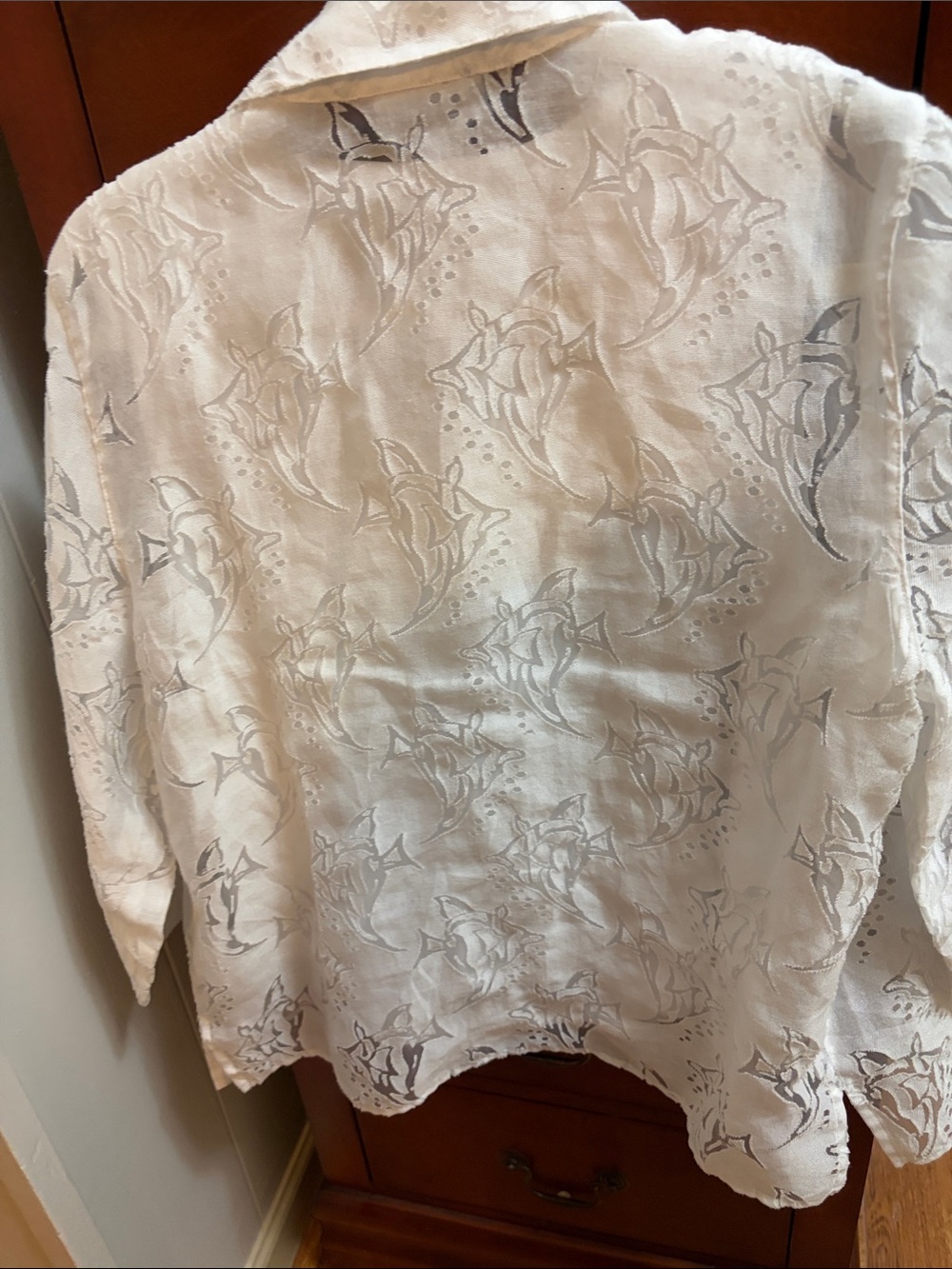 Alfred Dunner White Sheer Embroidered Jacket with Coordinating Shell - Picture 5 of 5